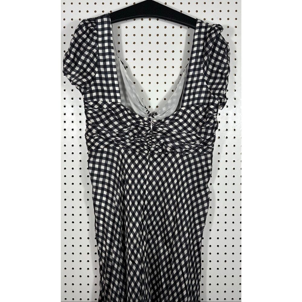 J.Crew Collection tie-neck cap-sleeve maxi dress in gingham size 16 - Picture 6 of 8
